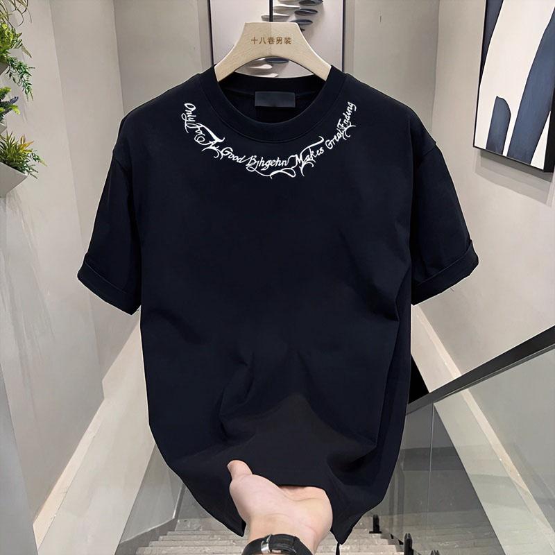 メンズ 流行り物 服  オシャレ 分かりやすい 成年者 かっこいい 大層らしい大きさ 表どおり 成人男性服  アメリカン 綿 半袖 T プルオーバー 夏 ラウンドのど首 刷り上げる 韓国 表現スタイル トップス