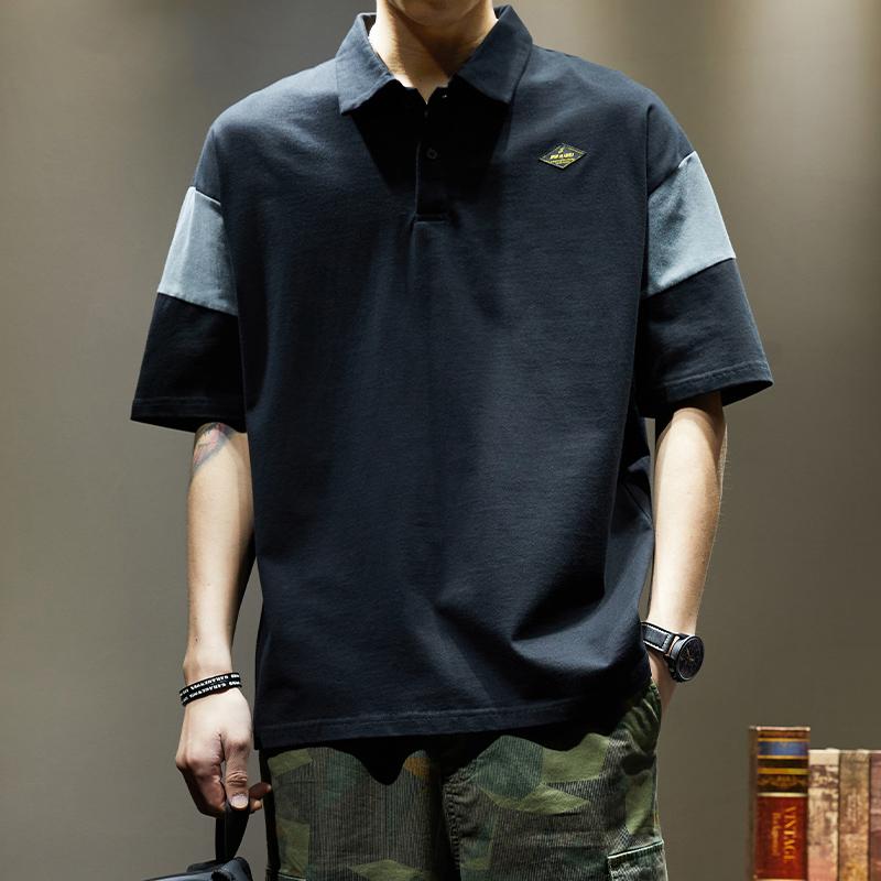 メンズ 流行り物 服  オシャレ 分かりやすい 成年者 かっこいい 気が大きい大きさ 表どおり 成人男性服 夏 ポロ プルオーバー ハイエンド 冷感 半袖 綿織物 心地よい T プルオーバー