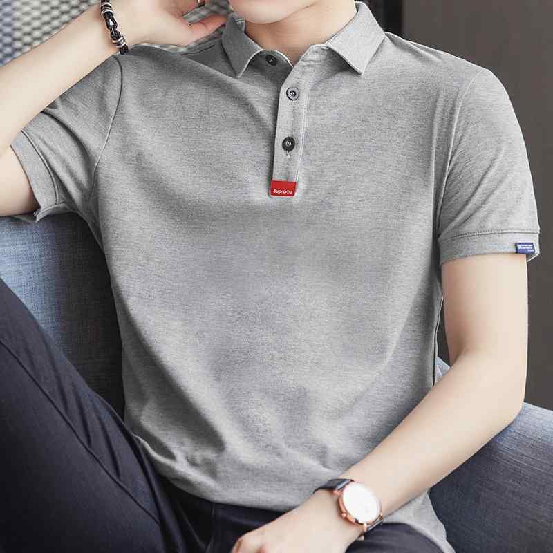 メンズ 流行り物 服  オシャレ 分かりやすい 成年者 かっこいい 気が大きい大きさ 表どおり 成人男性服 ポロ プルオーバー 半袖 夏 心地よい 好いたらしい 韓国 表現スタイル 分かりやすい ゆったり 通気性 無地 T プルオーバー