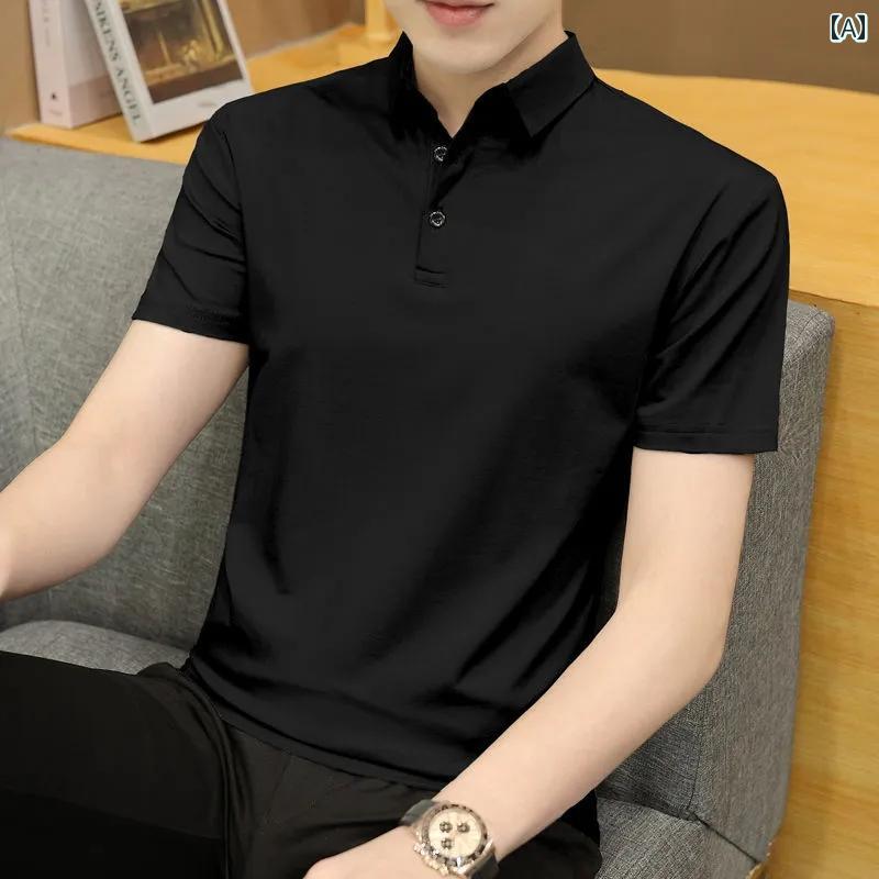 メンズ 流行り物 服 オシャレ 分かりやすい 成年者 かっこいい 馬鹿でかい大きさ 表どおり 成人男性服 ジーメンスダル ポロ プルオーバー 半袖 夏 冷感 か細い 商行為 心地好い T