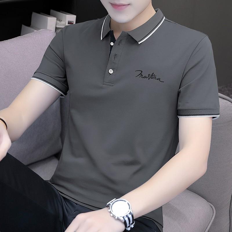 メンズ 流行り物 服  オシャレ 分かりやすい 成年者 かっこいい 気が大きい大きさ 表どおり 成人男性服 冷感 ポロ プルオーバー 半袖 夏 無地 か細い填まる 薄っぺら ハイエンド 心地よい T プルオーバー