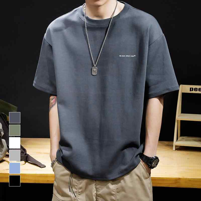 メンズ ファッション 服 オシャレ シンプル 大人 かっこいい 大きいサイズ ストリート 紳士服 冷感 半袖 T シャツ 夏 カジュアル ラウンドネック 薄手 綿 スポーツ｜リコット