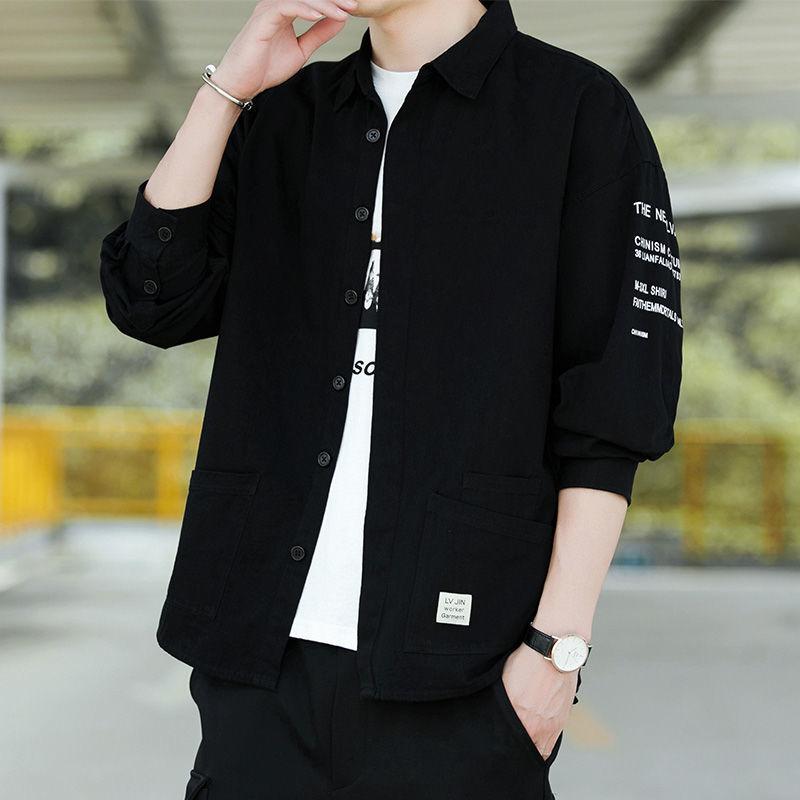 メンズ ファッション 服 オシャレ シンプル 大人 かっこいい 大きいサイズ ストリート 紳士服 長袖 シャツ 韓国 スタイル アウターウェア 薄手 カジュアル ワークウェア ジャケット｜リコット