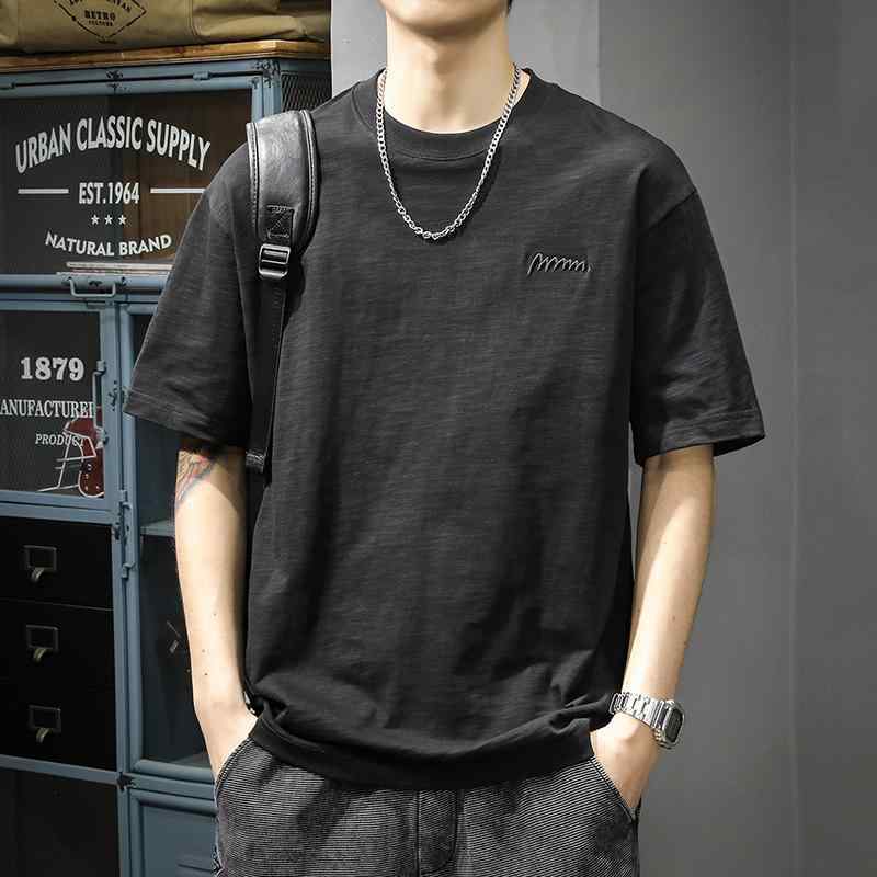 メンズ ファッション 服 オシャレ シンプル 大人 かっこいい 大きいサイズ ストリート 紳士服 アメリカン レトロ 綿 半袖 T シャツ シンプル 夏 薄手 トップス ゆったり