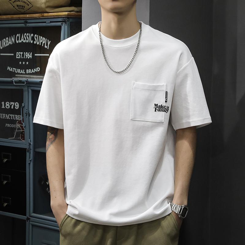 メンズ ファッション 服 オシャレ シンプル 大人 かっこいい 大きいサイズ ストリート 紳士服 半袖 T シャツ ポケット プリント 夏