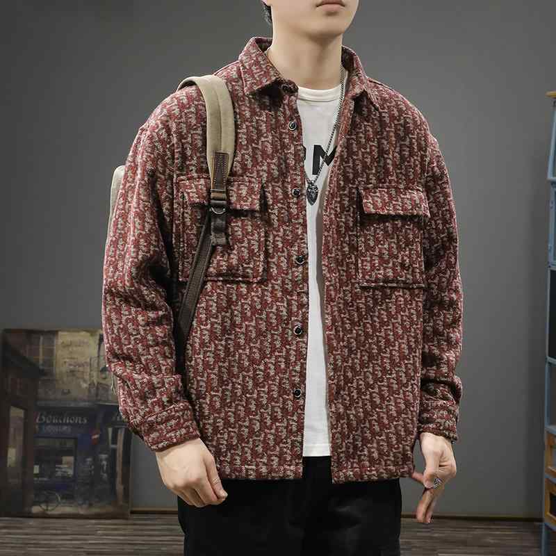 メンズ 流行り物 服 オシャレ 分かりやすい 成年者 かっこいい 気が大きい大きさ 表どおり 成人男性服 アメリカン レトロ チドリ透かし彫り 羊毛 プルオーバー 細工物上衣 春 秋 心地よい 上衣