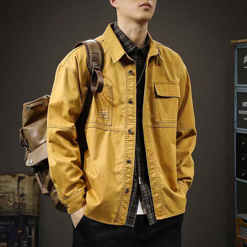 メンズ ファッション 服 オシャレ シンプル 大人 かっこいい 大きいサイズ ストリート 紳士服 春秋 スポーツ アメリカン ワーク シャツ 秋 ジャケット
