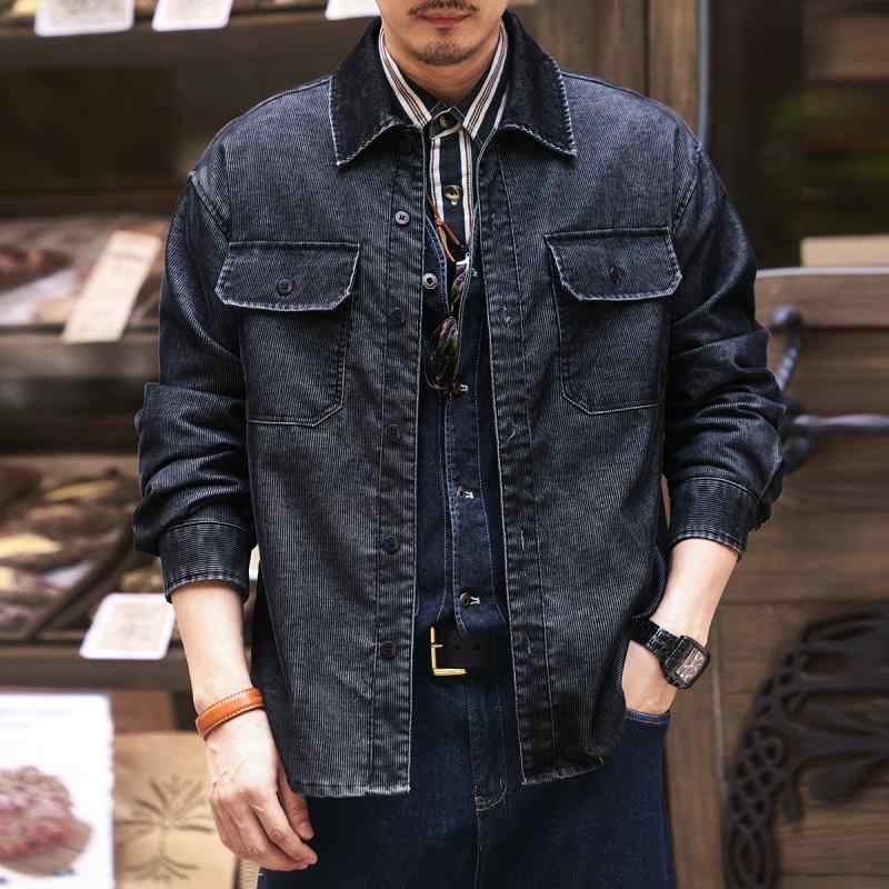 メンズ 流行り物 服  オシャレ 分かりやすい 成年者 かっこいい 途轍も無い大きさ 表どおり 成人男性服  ハイエンド レトロ 長袖 細工物 プルオーバー 秋 上衣 狩猟 ジーンズ プルオーバー