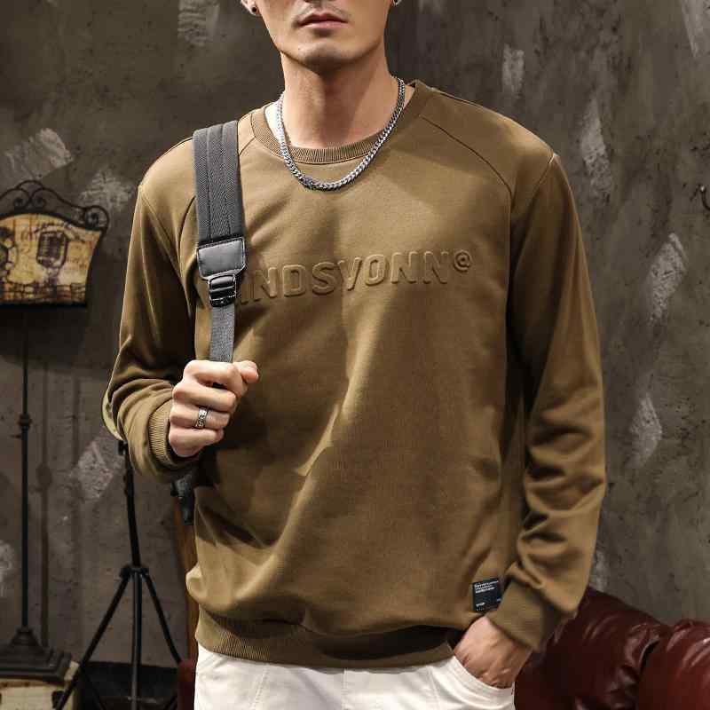 メンズ ファッション 服 オシャレ シンプル 大人 かっこいい 大きいサイズ ストリート 紳士服 文字 スタンプ ラウンドネックプルオーバー スウェット シャツ 秋服 ジャケット