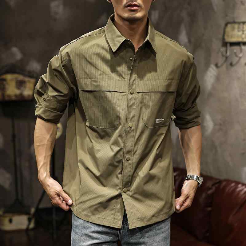 メンズ 流行り物 服  オシャレ 分かりやすい 成年者 かっこいい 途轍も無い大きさ 表どおり 成人男性服  アメリカン レトロ 細工物御召しもの 長袖 プルオーバー 上衣 歳月