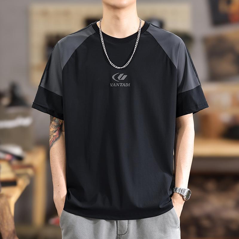 メンズ ファッション 服 オシャレ シンプル 大人 かっこいい 大きいサイズ ストリート 紳士服 夏 クール 冷感 半袖 T シャツ ゆったり 速乾 スポーツ レジャー