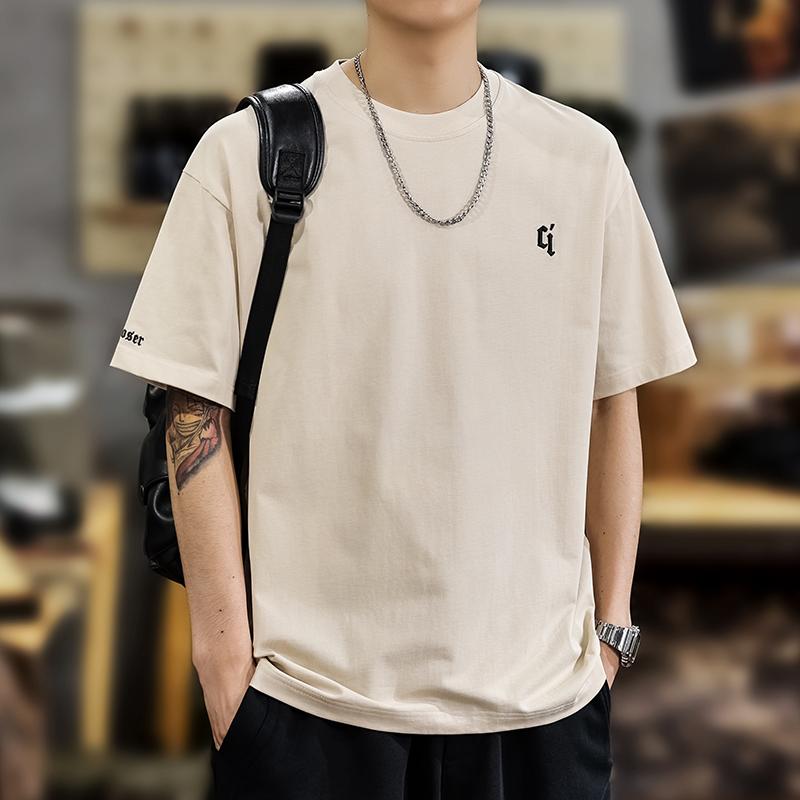 メンズ ファッション 服 オシャレ シンプル 大人 かっこいい 大きいサイズ ストリート 紳士服 アメリカン ヘビー 2 グラム 綿 半袖 T シャツ 夏 五分袖 トップス カジュアル