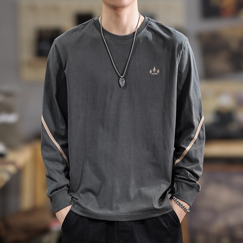メンズ ファッション 服 オシャレ シンプル 大人 かっこいい 大きいサイズ ストリート 紳士服 アメリカン 長袖 T シャツ ラウンドネック カジュアル スウェット シャツ