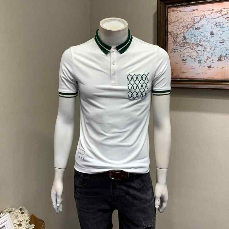 メンズ 流行り物 服  オシャレ 分かりやすい 成年者 かっこいい 気が大きい大きさ 表どおり 成人男性服 夏 半袖 T プルオーバー 韓国 表現スタイル か細い填まる 下つ方 ポロ プルオーバー