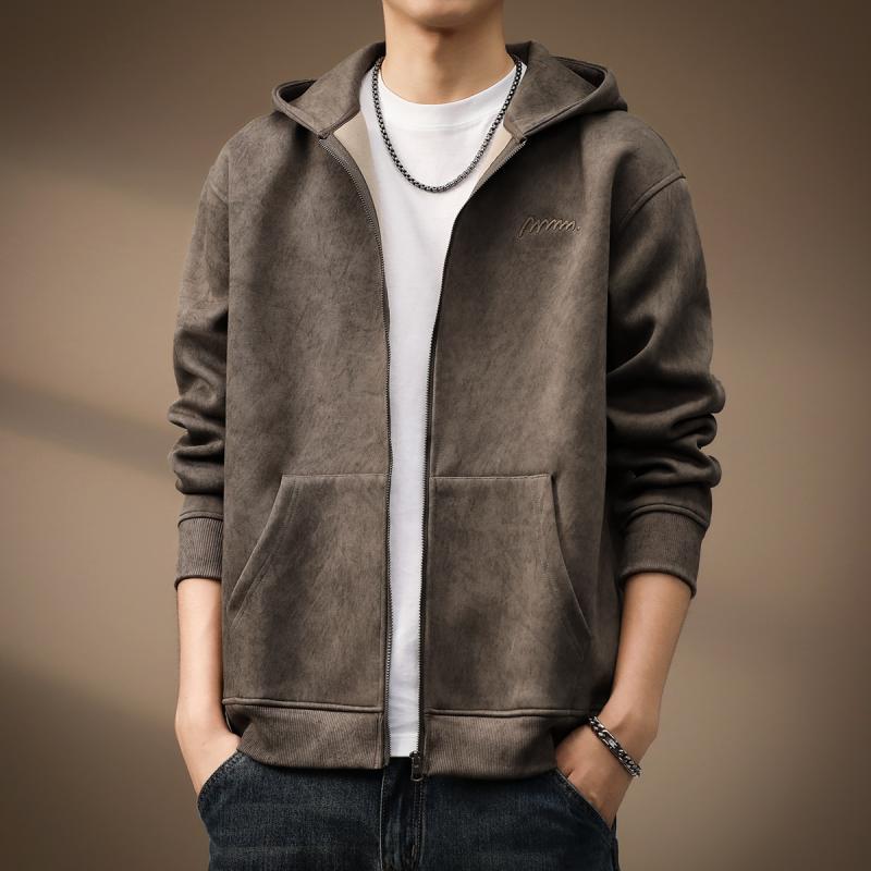 メンズ 流行り物 服  オシャレ 分かりやすい 成年者 かっこいい 途轍も無い大きさ 表どおり 成人男性服  ハイエンド 420瓦 朦々たる 分かりやすい ボンネット 流汗 プルオーバー 秋 ゆったり レトロカーディガン 上衣
