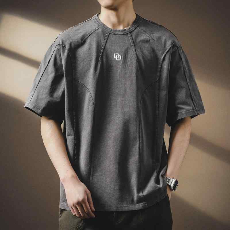 メンズ ファッション 服 オシャレ シンプル 大人 かっこいい 大きいサイズ ストリート 紳士服 ハイエンド アメリカン ヘビー 320 g 半袖 T シャツ 夏 ウォッシュド