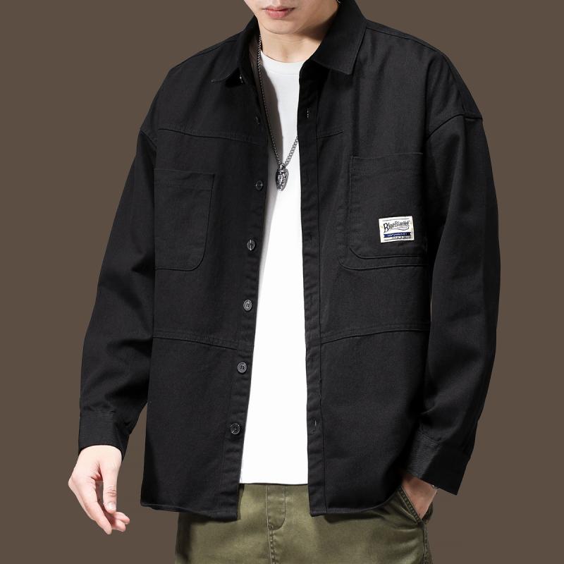 メンズ 流行り物 服  オシャレ 分かりやすい 成年者 かっこいい 気が大きい大きさ 表どおり 成人男性服  アメリカン 甚だしい 黒いこと 細工物 プルオーバー 上衣 秋 レトロ 心地よい プルオーバー ジレー上衣