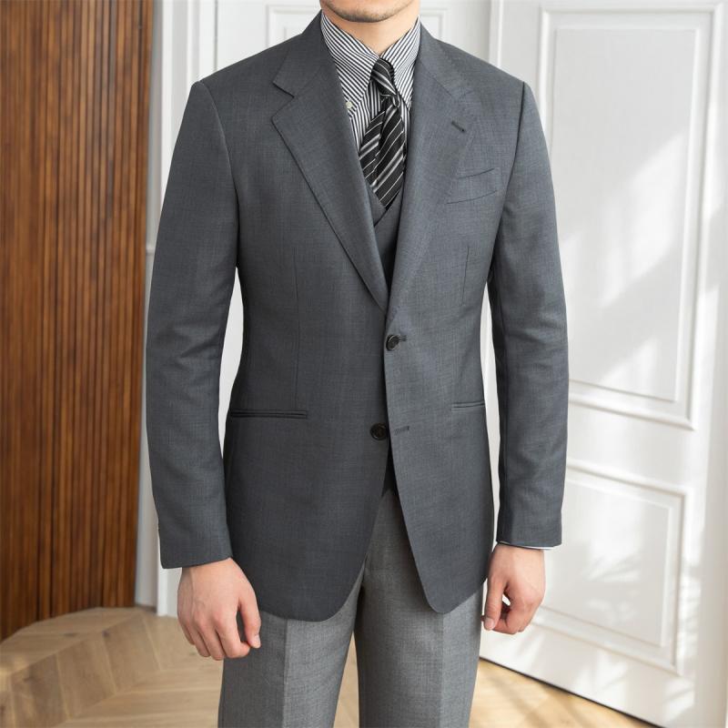 メンズ 服 シンプル ファッション オシャレ 大人 かっこいい 大きいサイズ ストリート 紳士服 50 ウール スーツ ジェントリー ライト ハイエンド ビジネス カジュアル ジャケット
