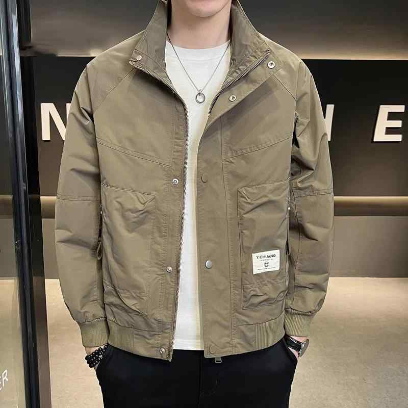 メンズ 服 シンプル ファッション オシャレ 大人 かっこいい 大きいサイズ ストリート 紳士服 スタンドカラー ジャケット トップス ファッション カジュアル ワークウェア|リコット