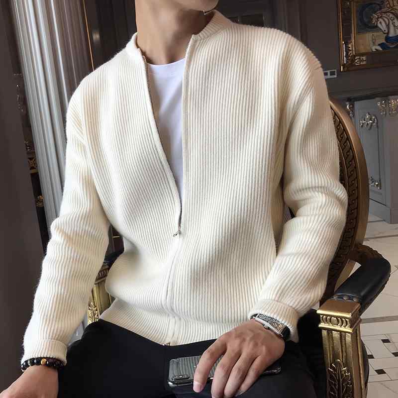 メンズ 服 シンプル ファッション オシャレ 大人 かっこいい 大きいサイズ ストリート 紳士服 セーター ジャケット ソリッド カラー ニット カーディガン 長袖 スリム トップス|リコット