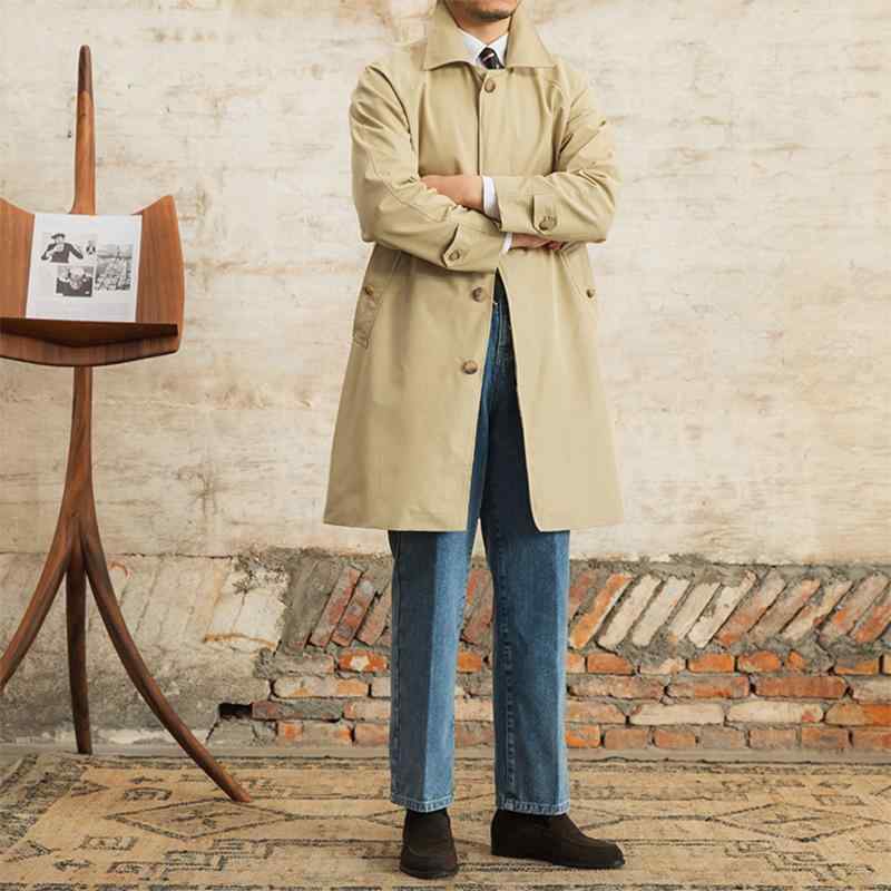 メンズ 服 シンプル ファッション オシャレ 大人 かっこいい 大きいサイズ ストリート 紳士服 ダーク カラー ミドル丈 ウィンドブレーカー フォーシーズン コート 単品ブレスト カジュアル ビジネス|リコット