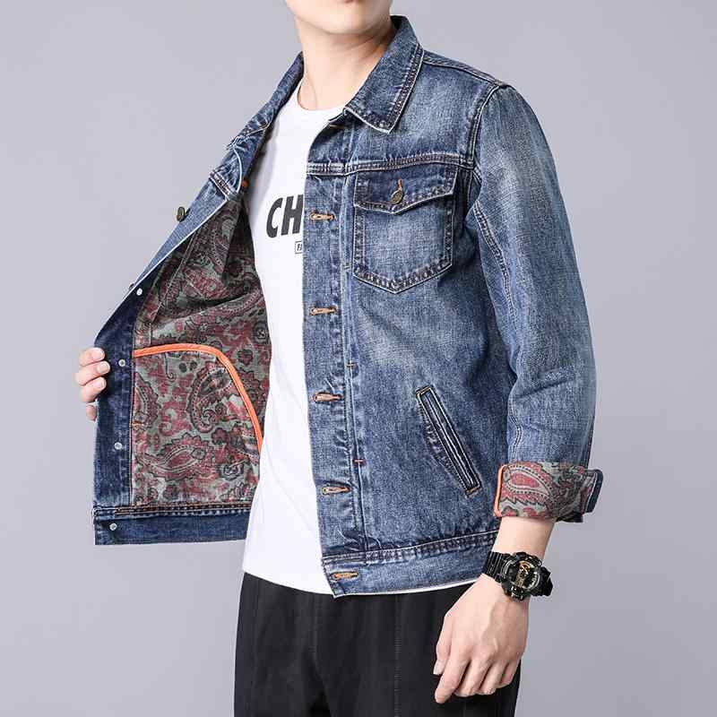 メンズ  服 分かりやすい 流行り物 オシャレ 成年者 かっこいい 気が大きい大きさ 表どおり 成人男性服 ジーンズ上衣 分かりやすい 綿 心地よい トップス 上衣