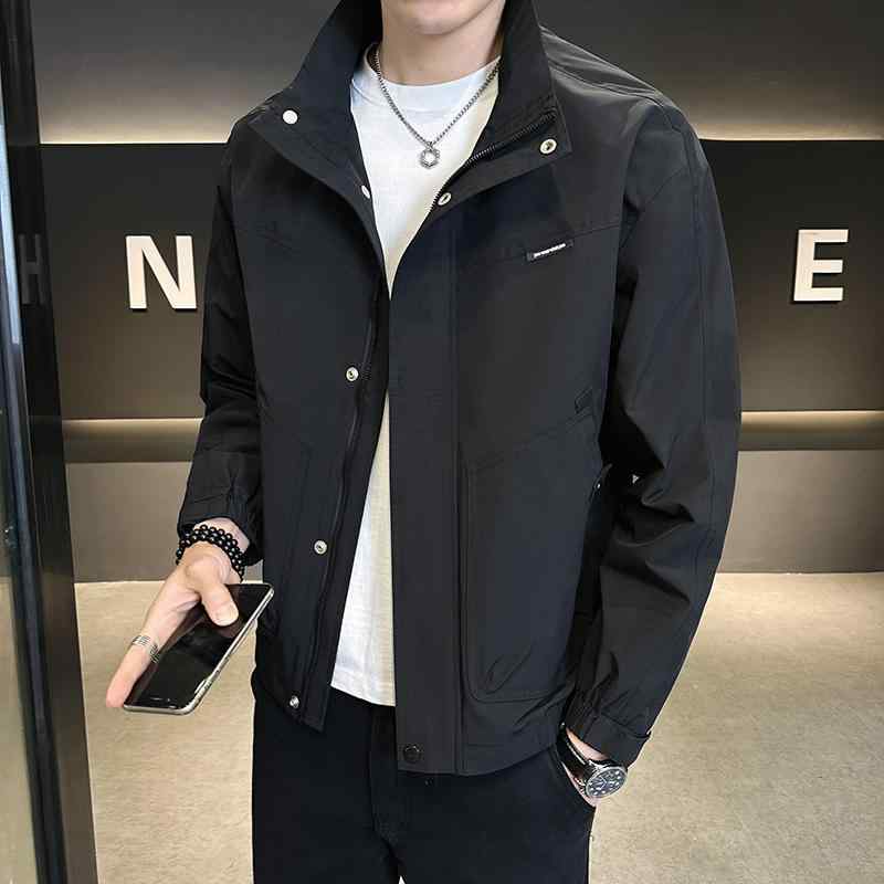 メンズ 服 シンプル ファッション オシャレ 大人 かっこいい 大きいサイズ ストリート 紳士服 春 無地 ジャケット スタンドカラー カジュアル シンプル トップス ファッション｜リコット