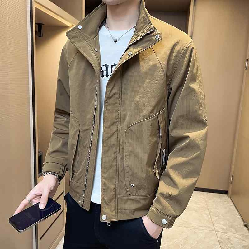 メンズ 服 シンプル ファッション オシャレ 大人 かっこいい 大きいサイズ ストリート 紳士服 ジャケット 秋 トップス フライト ジャケット スタンドカラー コート|リコット