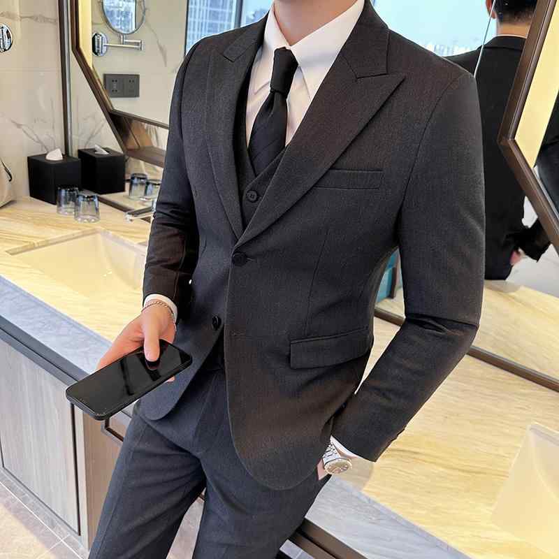 メンズ 服 シンプル ファッション オシャレ 大人 かっこいい 大きいサイズ ストリート 紳士服 通勤 シンプル スーツ ビジネス カジュアル 礼服 ハイエンド｜リコット 14,755円