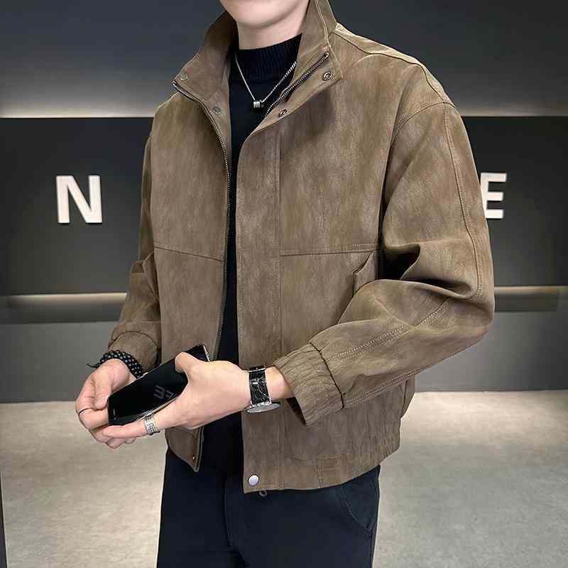 メンズ  服 分かりやすい 流行り物 オシャレ 成年者 かっこいい 途轍も無い大きさ 表どおり 成人男性服 歳月 エコ なめし革上衣 照明ランプ色合い 心地よい 無地 分かりやすい ハイエンド ライダース 上衣