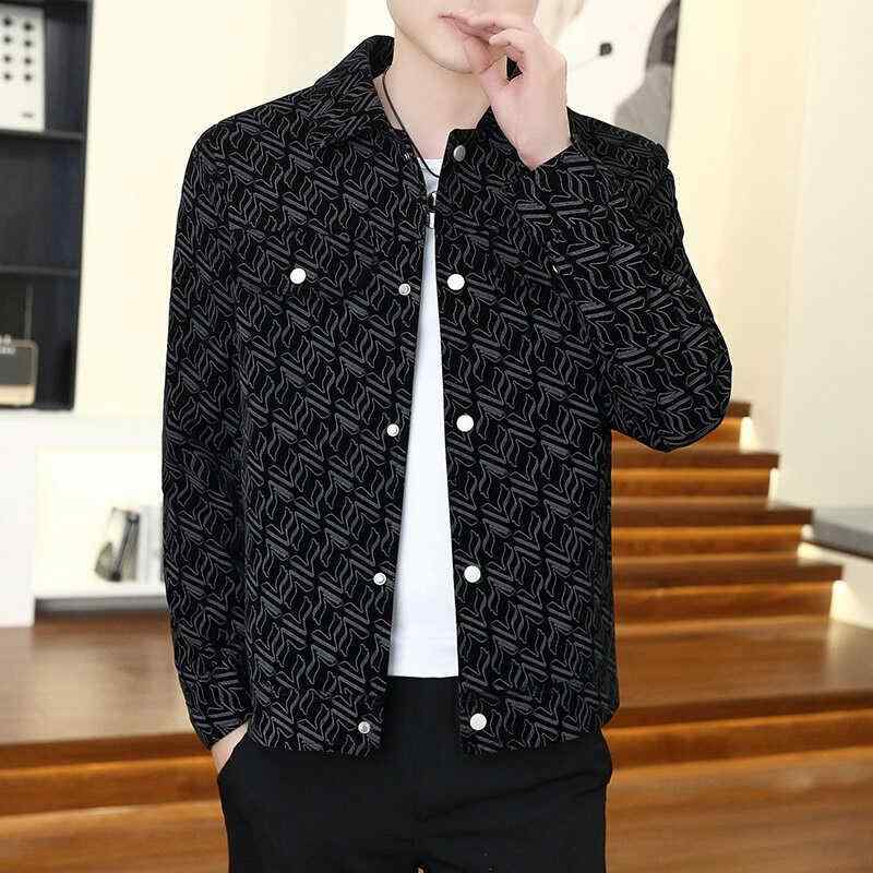 メンズ 服 シンプル ファッション オシャレ 大人 かっこいい 大きいサイズ ストリート 紳士服 スリム カジュアル ハイエンド アート フル プリント ジャケット