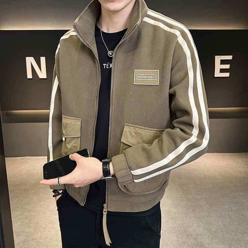 メンズ 服 シンプル ファッション オシャレ 大人 かっこいい 大きいサイズ ストリート 紳士服 スポーツ カジュアル ジャケット ファッション カラーマッチング ハイエンド トップス|リコット