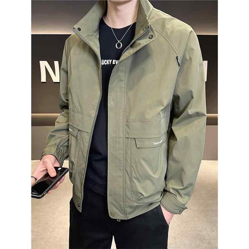 メンズ  服 分かりやすい 流行り物 オシャレ 成年者 かっこいい 気が大きい大きさ 表どおり 成人男性服 照明ランプ色合い 上衣 秋 か細い 細工物上衣 ビッグ 衣嚢