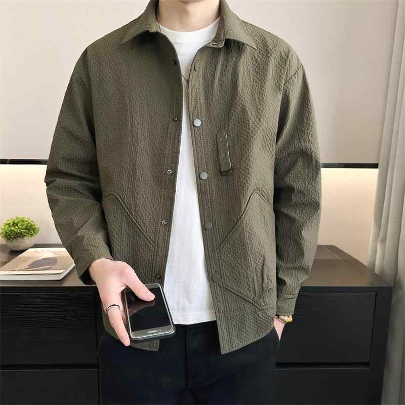 メンズ 服 シンプル ファッション オシャレ 大人 かっこいい 大きいサイズ ストリート 紳士服 スプリング コート スリム 無地 トップス ハイエンド