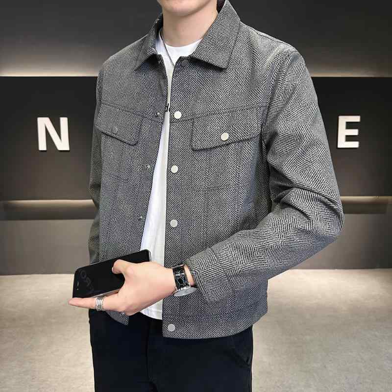 メンズ  服 分かりやすい 流行り物 オシャレ 成年者 かっこいい 気が大きい大きさ 表どおり 成人男性服 ツイル エコ なめし革上衣 秋 ハイエンド 上衣 か細い 上衣 トップス