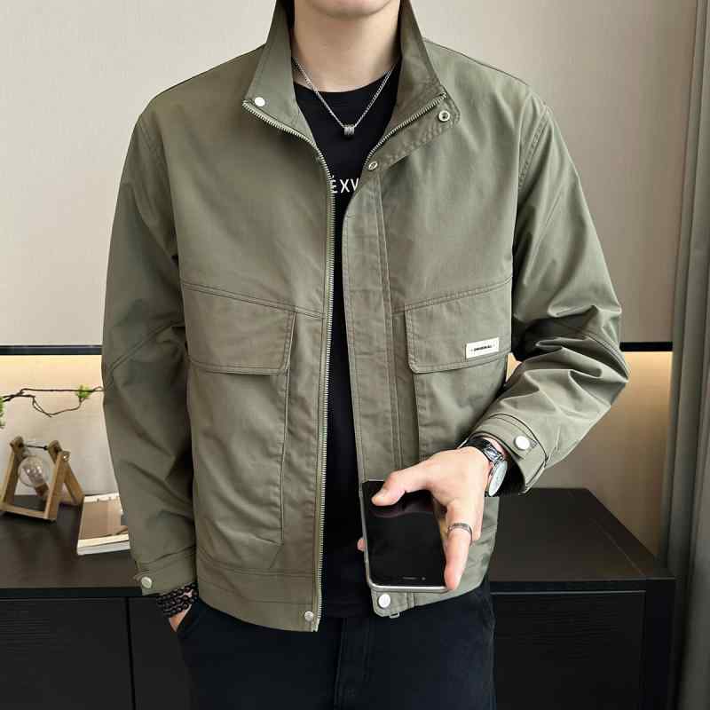 メンズ 服 シンプル ファッション オシャレ 大人 かっこいい 大きいサイズ ストリート 紳士服 スタンドカラー ジャケット 春秋 ファッション カジュアル ハイエンド