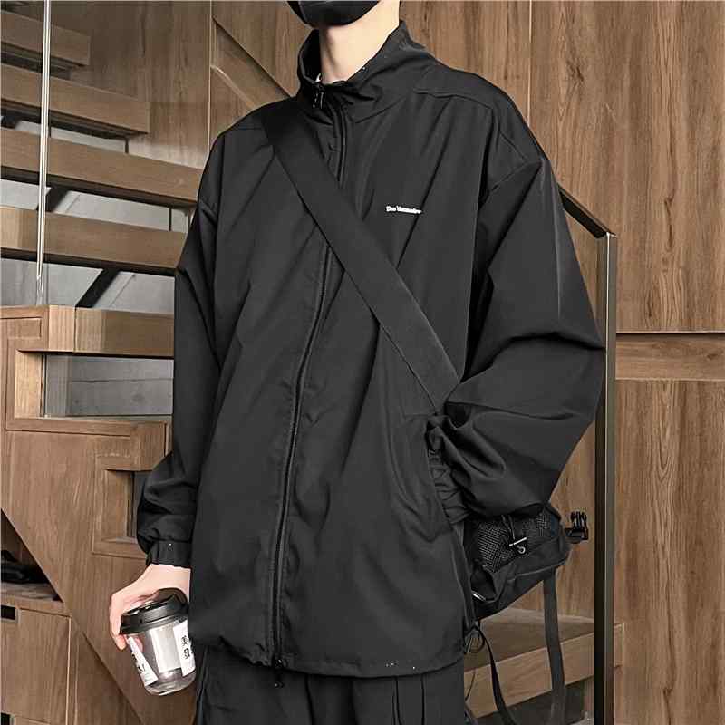 メンズ 服 シンプル ファッション オシャレ 大人 かっこいい 大きいサイズ ストリート 紳士服 スタンドカラー ジャケット 春 秋 ゆったり スポーツ リバーシブル