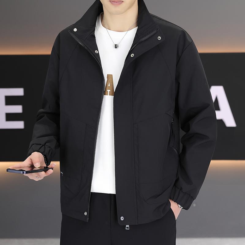 メンズ  服 分かりやすい 流行り物 オシャレ 成年者 かっこいい 途轍も無い大きさ 表どおり 成人男性服 秋 照明ランプ色合い 上衣 細工物上衣 無地 心地よい トップス