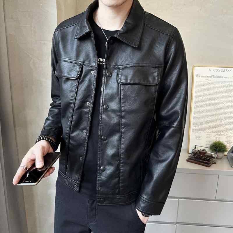 メンズ 服 シンプル ファッション オシャレ 大人 かっこいい 大きいサイズ ストリート 紳士服 エコ レザージャケット スリム ライダース｜リコット