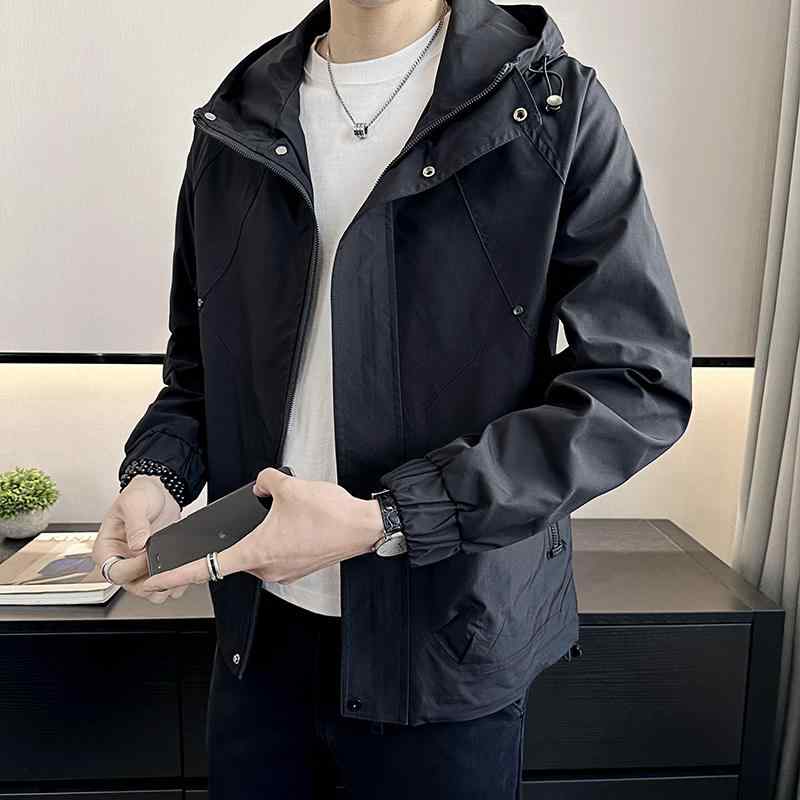 メンズ 服 シンプル ファッション オシャレ 大人 かっこいい 大きいサイズ ストリート 紳士服 ジャケット アウトドア 薄手 フード