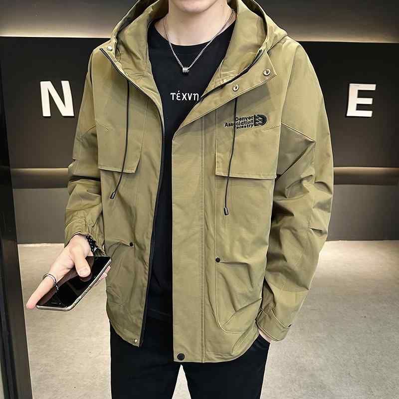 メンズ 服 シンプル ファッション オシャレ 大人 かっこいい 大きいサイズ ストリート 紳士服 秋 ラ ウェブサイト ファッション ソリッドカラー フード ジャケット トップス コート ラッシュ