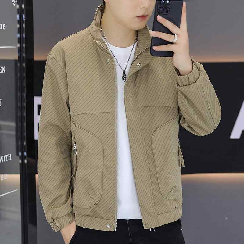 メンズ 服 シンプル ファッション オシャレ 大人 かっこいい 大きいサイズ ストリート 紳士服 ジャケット スタンドカラーワーク トップス|リコット