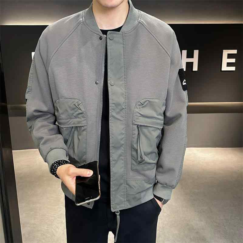 メンズ 服 シンプル ファッション オシャレ 大人 かっこいい 大きいサイズ ストリート 紳士服 ジャケット 野球襟 ワークジャケット ファッション トップス