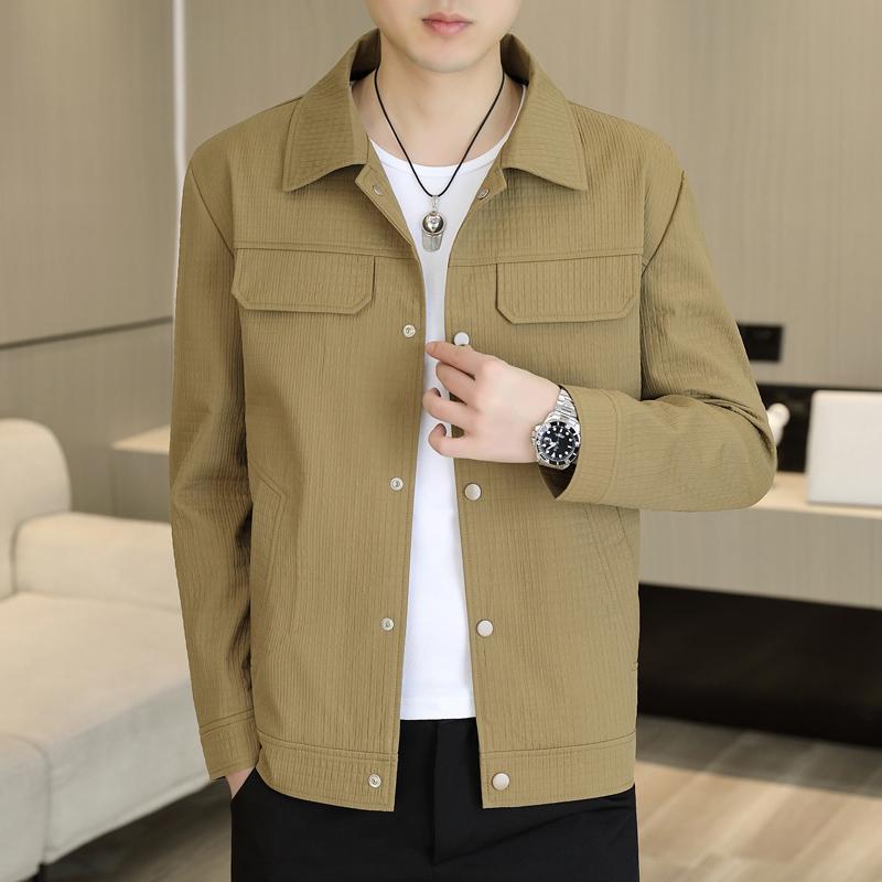 メンズ 服 シンプル ファッション オシャレ 大人 かっこいい 大きいサイズ ストリート 紳士服 ライト ハイエンド ジャケット ビジネス 春秋 ハイエンド 無地 シンプル