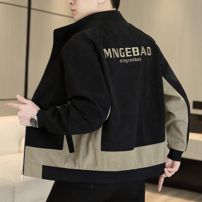 メンズ 服 シンプル ファッション オシャレ 大人 かっこいい 大きいサイズ ストリート 紳士服 ジャケット 春秋 カジュアル スタンドカラー ジャケット ゆったり カラー ブロック トップス
