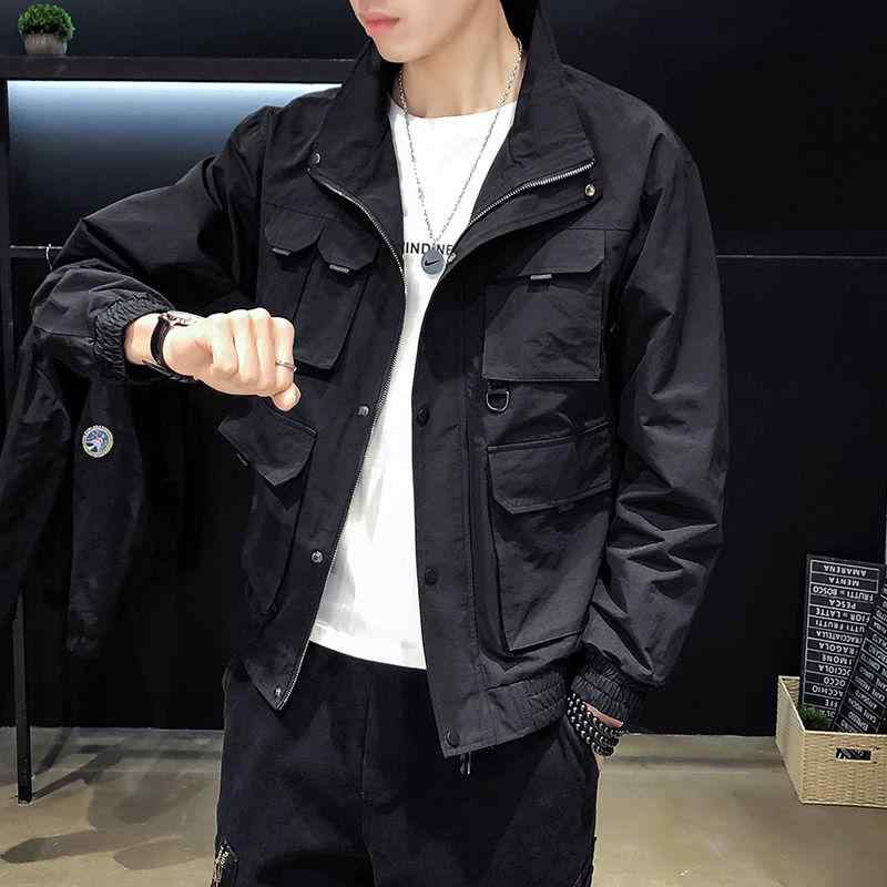メンズ 服 シンプル ファッション オシャレ 大人 かっこいい 大きいサイズ ストリート 紳士服 黒 ワークジャケット カジュアル ゆったり スリム ジャケット|リコット