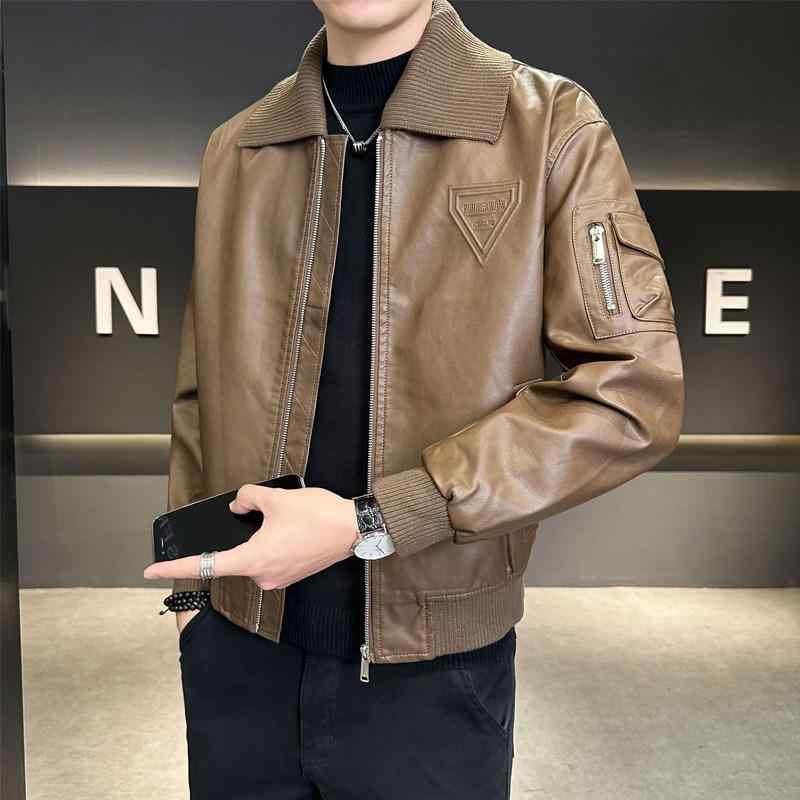 メンズ 服 シンプル ファッション オシャレ 大人 かっこいい 大きいサイズ ストリート 紳士服 エコ レザージャケット スリム ライダース ジャケット｜リコット