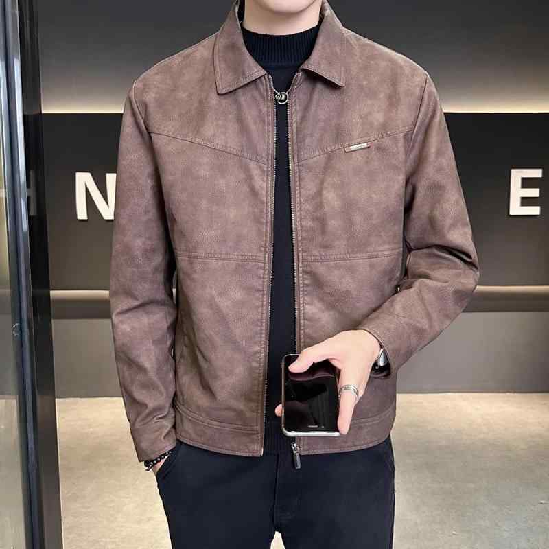 メンズ 服 シンプル ファッション オシャレ 大人 かっこいい 大きいサイズ ストリート 紳士服 エコ レザージャケット ハイエンド カジュアル｜リコット