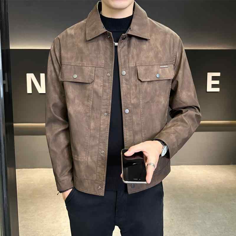 メンズ 服 シンプル ファッション オシャレ 大人 かっこいい 大きいサイズ ストリート 紳士服 エコ レザージャケット スリム PU ライダース ジャケット｜リコット