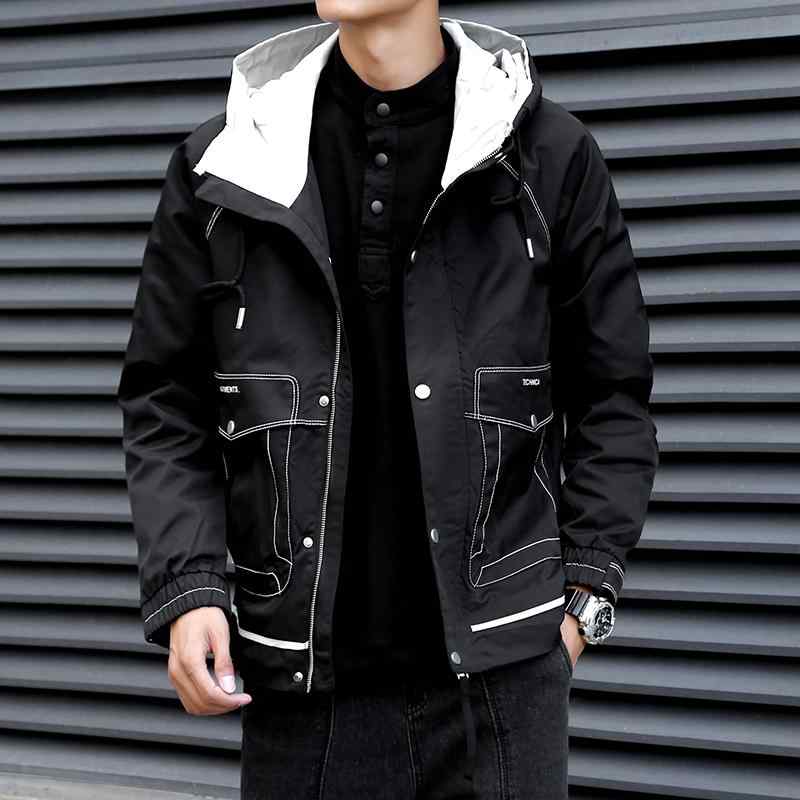 メンズ 服 シンプル ファッション オシャレ 大人 かっこいい 大きいサイズ ストリート 紳士服 フード ワークジャケット カジュアル アメリカン スポーツ ジッパー ジャケット|リコット